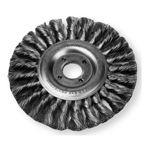 Brosse circulaire tressée à poils torsadés, diamètre 150 H30